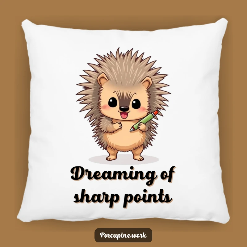 Funny Porcupine Shimmy Pillow: Cozy Comfort with a Hilarious Artistic Touch