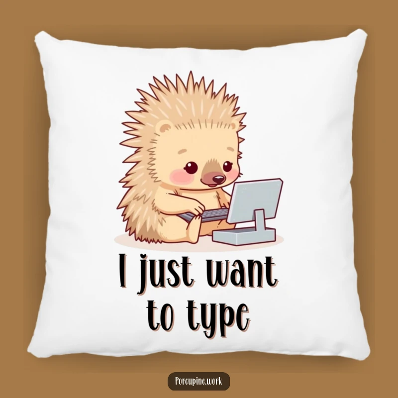 Funny Porcupine Typing Pillow: Comfy Support for Your Hilarious Tech Moments