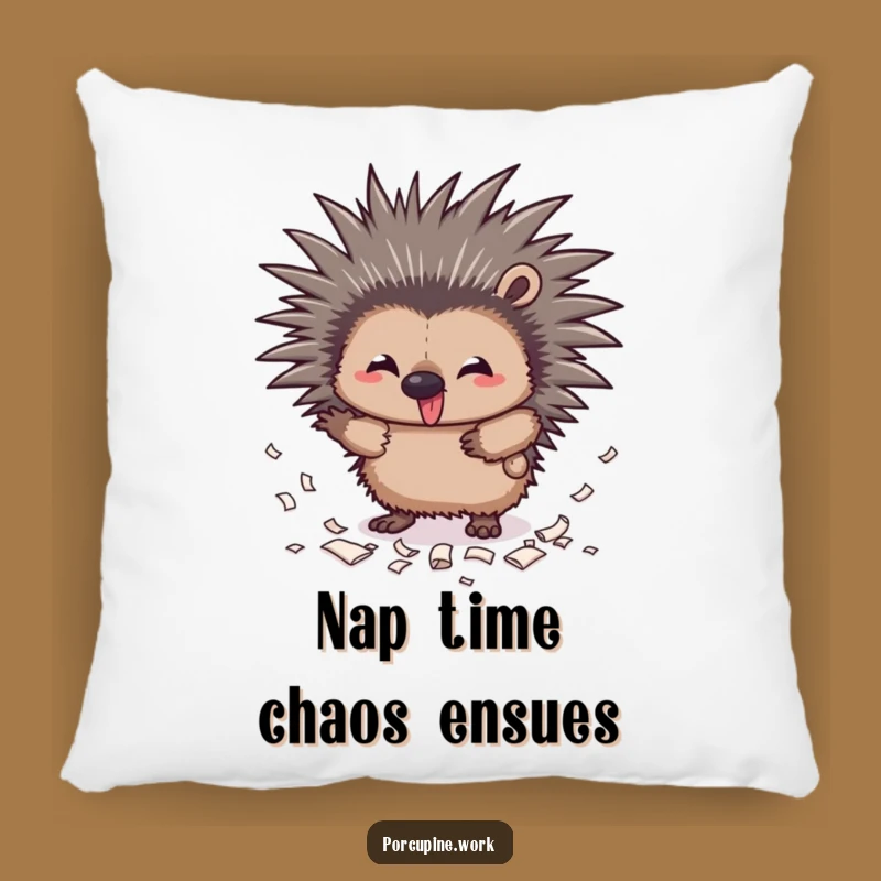 Cute Funny Mischief Porcupine Pillow: Comfy Chaos for Your Home