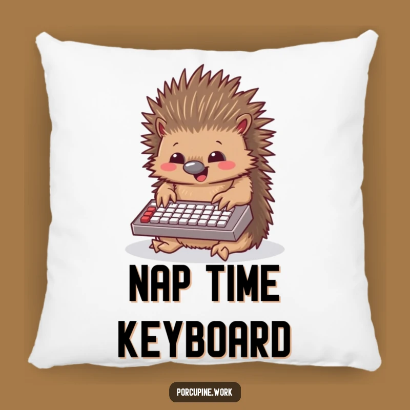 Funny Porcupine Pillow: Cuddle Up with This Hilarious Typing Companion!