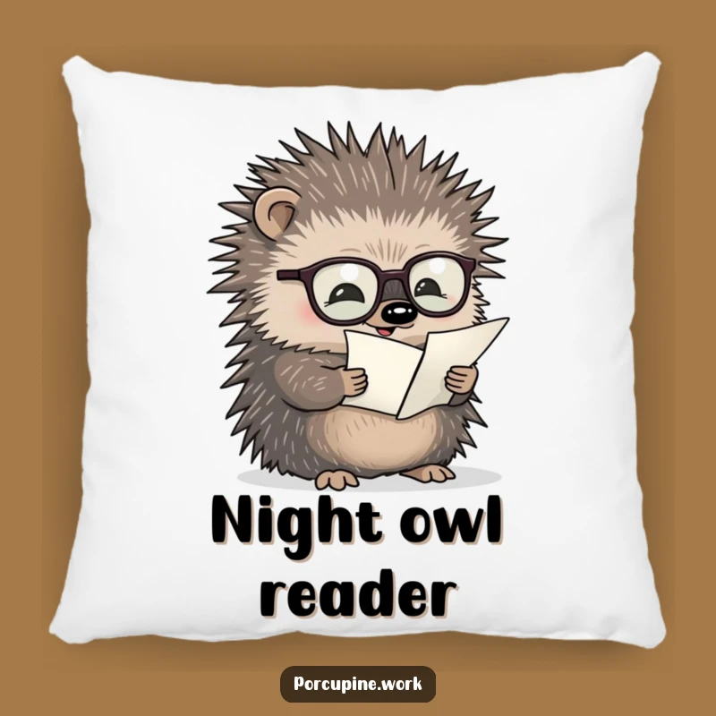 Funny Porcupine Pillow: Add Cozy Wisdom to Your Space with This Reading Design