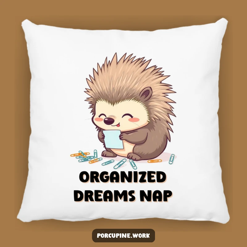Funny Porcupine Organizer Pillow: Cuddle Up with This Hilarious Desk Buddy!