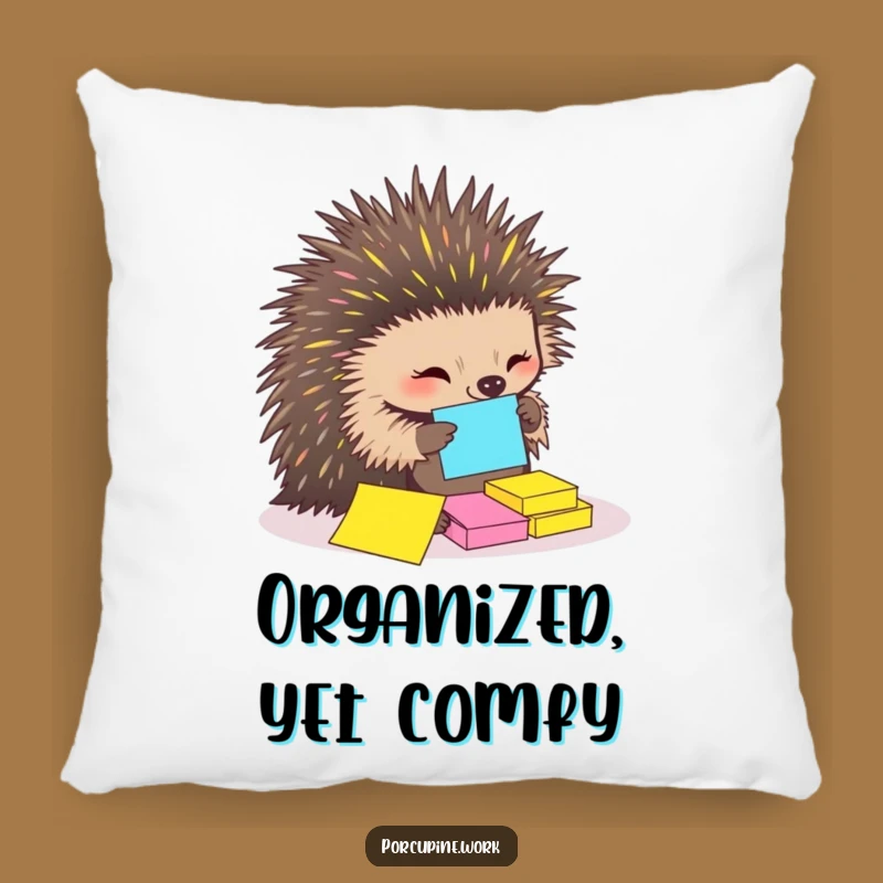 Funny Porcupine Pillow: Quilled Organizer Comfort, Hilarious Home Decor Gift Idea