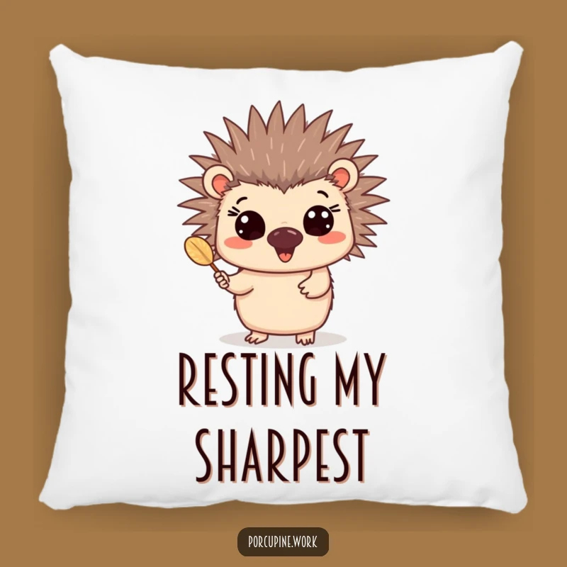Cute Funny Quill Porcupine Pillow: Cozy Comfort with a Smile