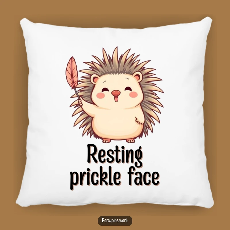 Funny Porcupine Waving Quill Pillow - Soft Cute Cartoon Cushion Gift