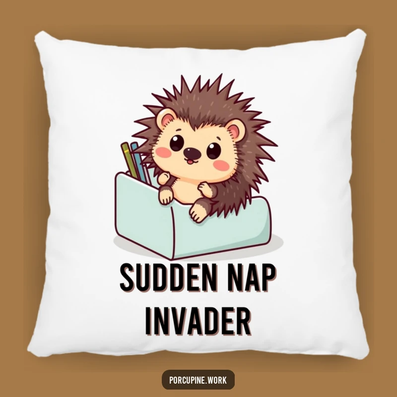 Funny Porcupine Pillow: Add Comfy Humor to Your Couch with This Desk Slide Design