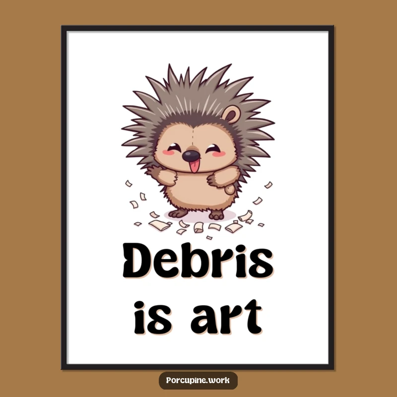 Funny Mischief Porcupine Art: Instant Fun for Your Walls