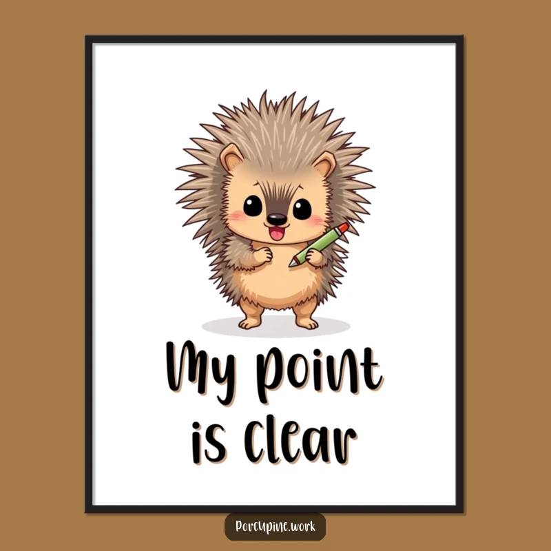 Funny Porcupine Shimmy Digital Art: Hilarious Instant Download for Your Walls