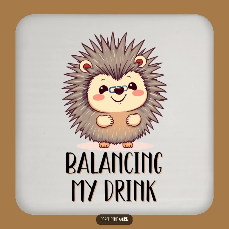 Funny Porcupine Paperclip Coaster - Protect Surfaces with Hilarious Skill