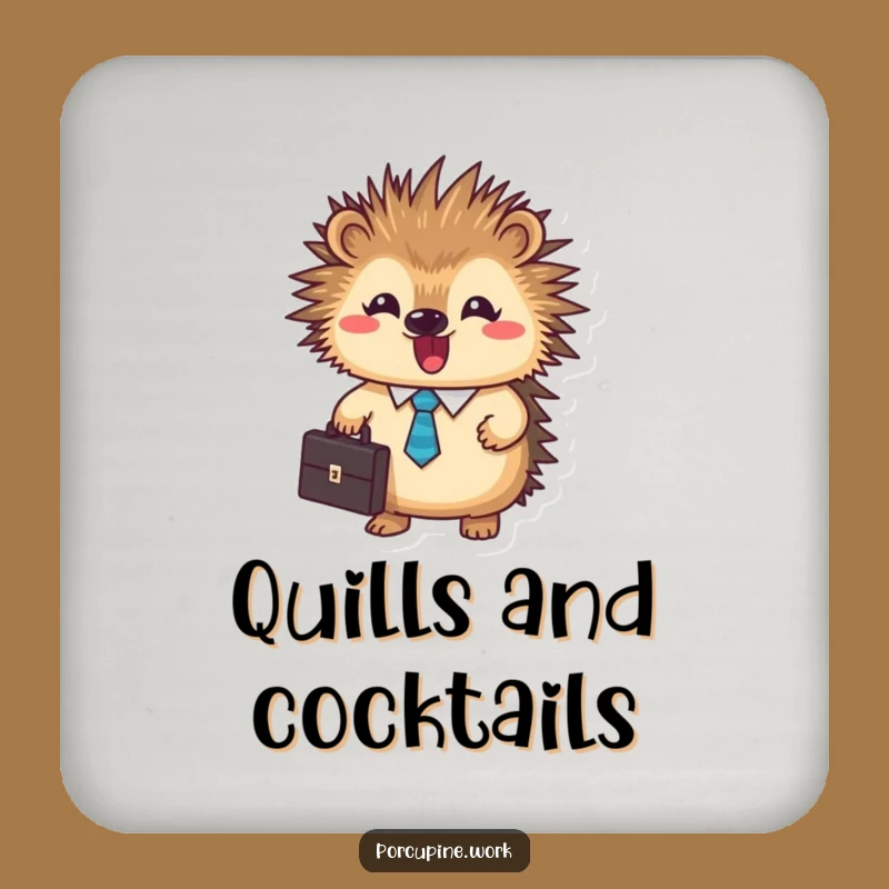 Funny Business Porcupine Coaster Set: Protect Surfaces with Style