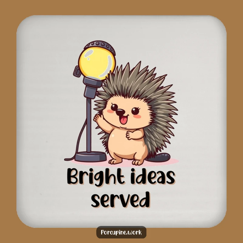 Funny Office Porcupine Light Coaster: Hilarious Triumph Protection