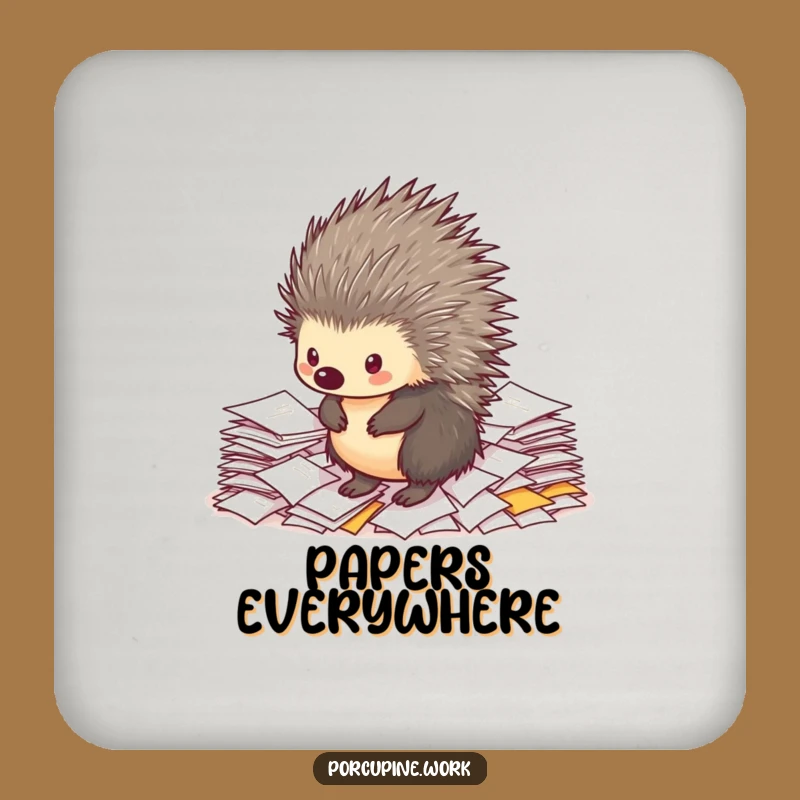 Funny Porcupine Coaster: Protect Your Surfaces with Hilarious Style - A Quirky Gift!