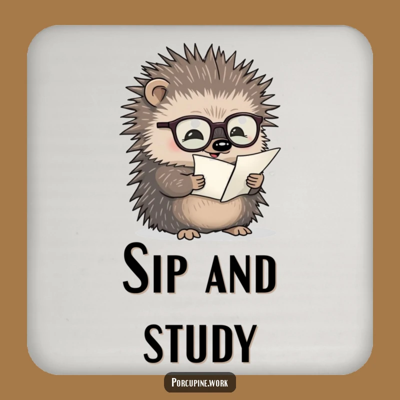 Funny Porcupine Coasters: Protect Your Table with Scholarly Charm