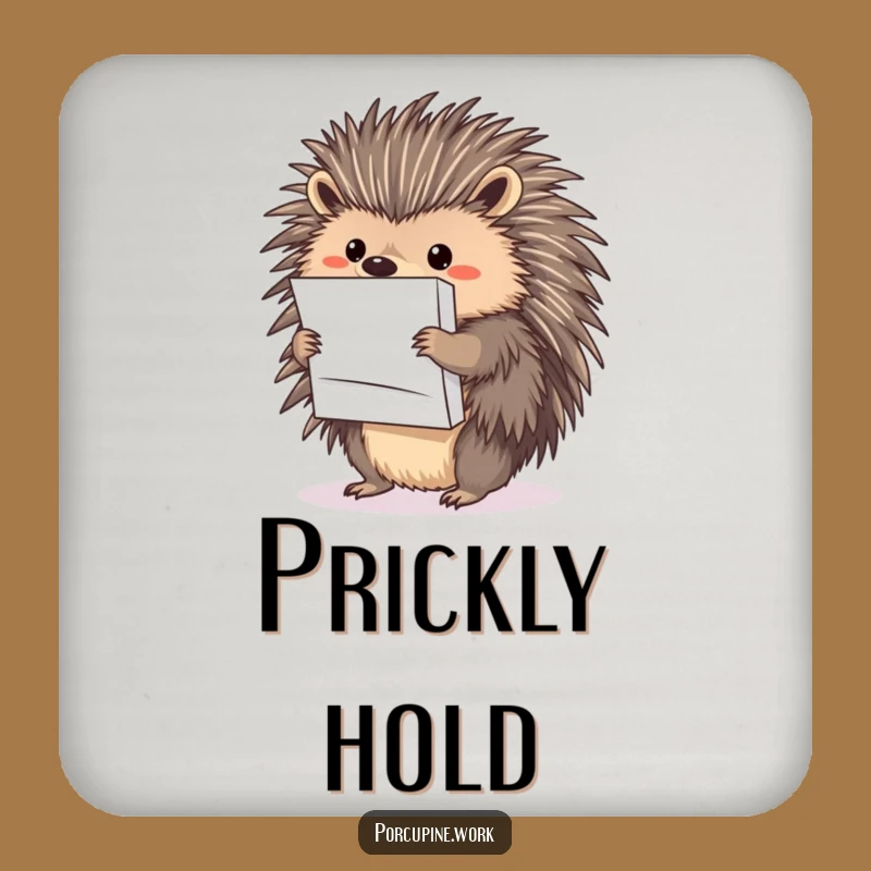 Funny Porcupine Paper Coaster: Protect Surfaces with Hilarious Organization