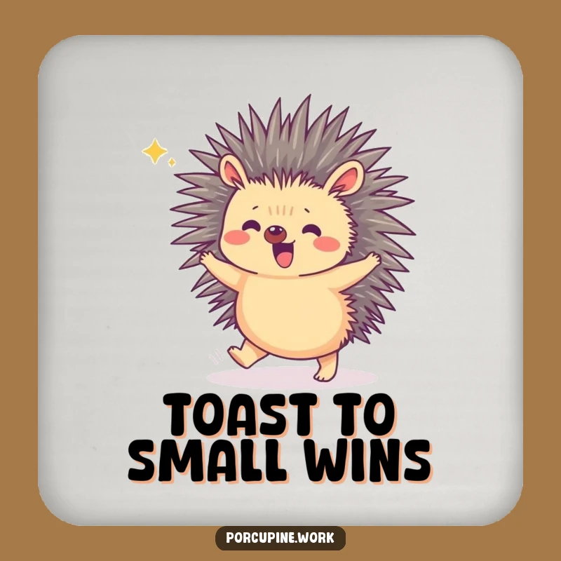 Funny Porcupine Coasters: Celebrate Small Wins with Every Sip