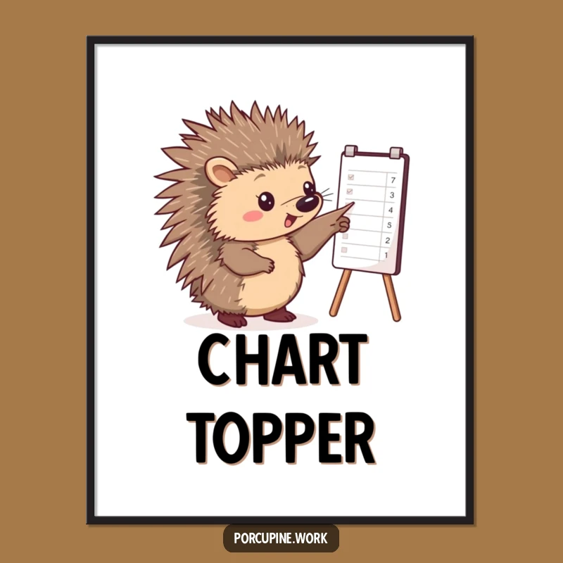 Funny Porcupine Chart Poster: Hilarious Financial Art for Your Office Decor