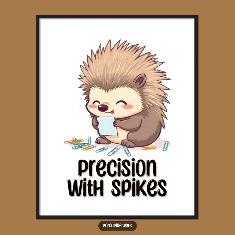 Funny Porcupine Organizer Poster: Add Order and Humor to Your Walls!