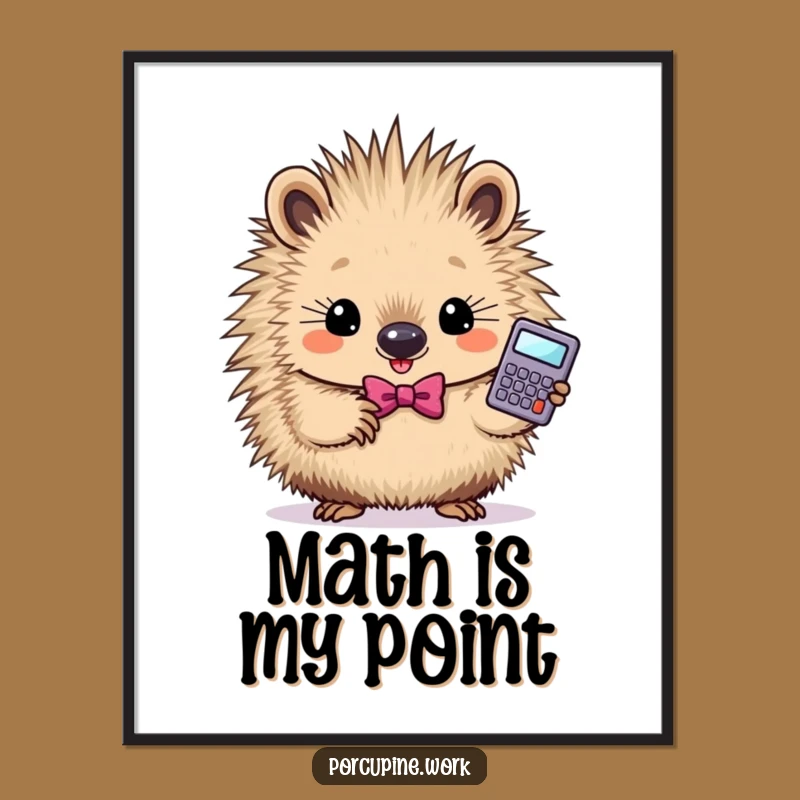 Funny Smart Porcupine Poster: Intellectual Art for Your Space