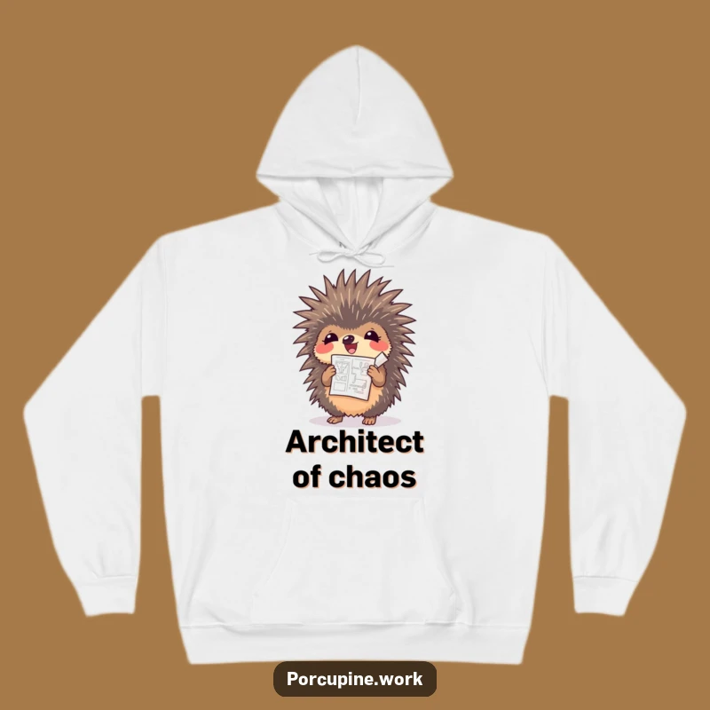 Funny Porcupine Hoodie - Cozy Celebration for Architects and Planners!
