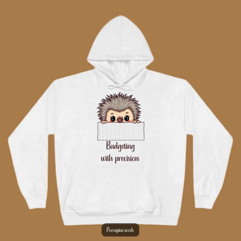 Funny Porcupine Hoodie: Cozy Spreadsheet Master, Hilarious Workwear Gift