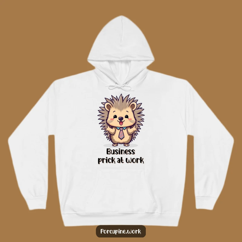 Funny Porcupine Presenter Hoodie: Cozy Comfort for the Enthusiastic Achiever