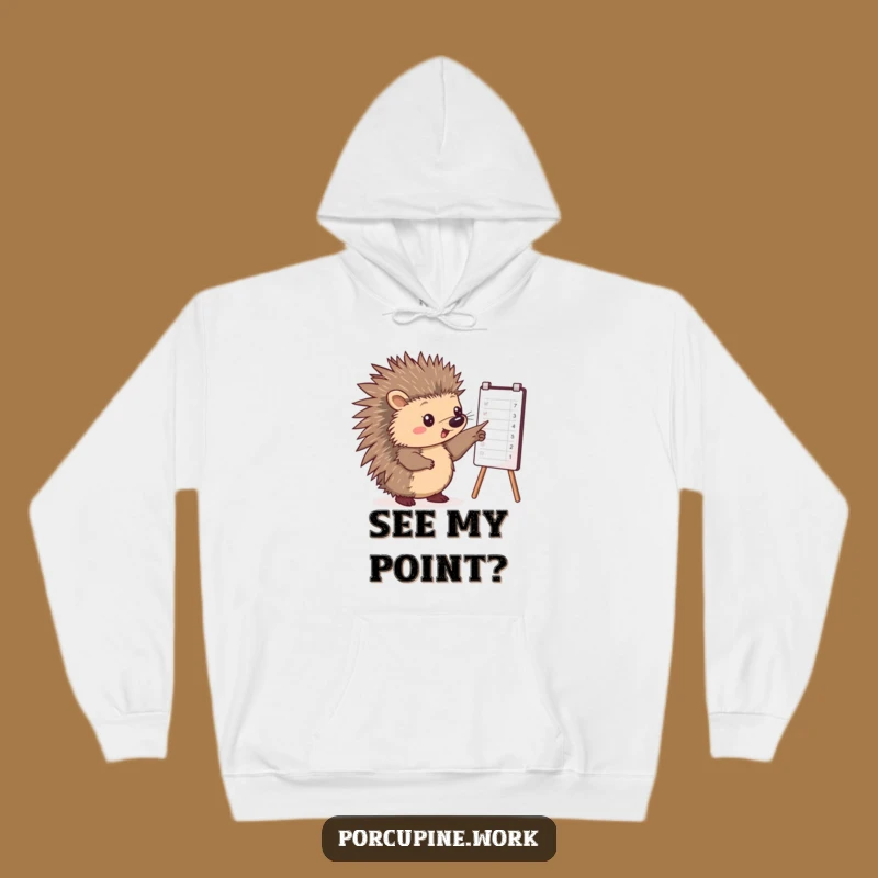 Funny Porcupine Data Hoodie: Stay Warm and Witty with This Office Essential