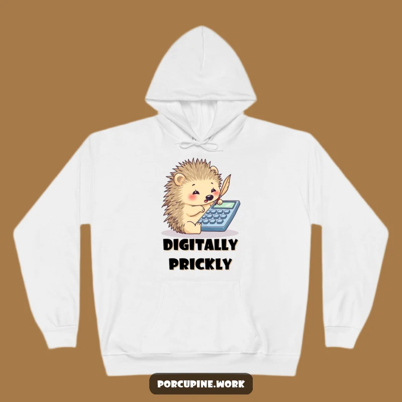 Funny Porcupine Hoodie - Cozy Calculator Fun for Aspiring Accountants!