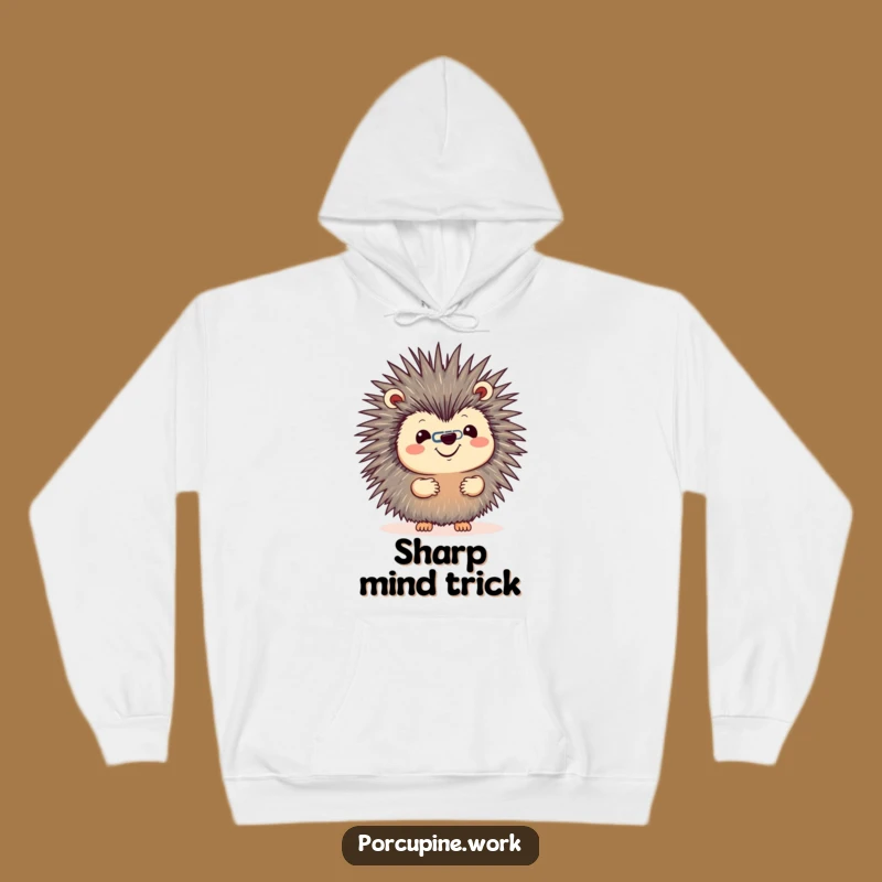 Funny Porcupine Paperclip Hoodie - Cozy Hilarious Gift for the Focused