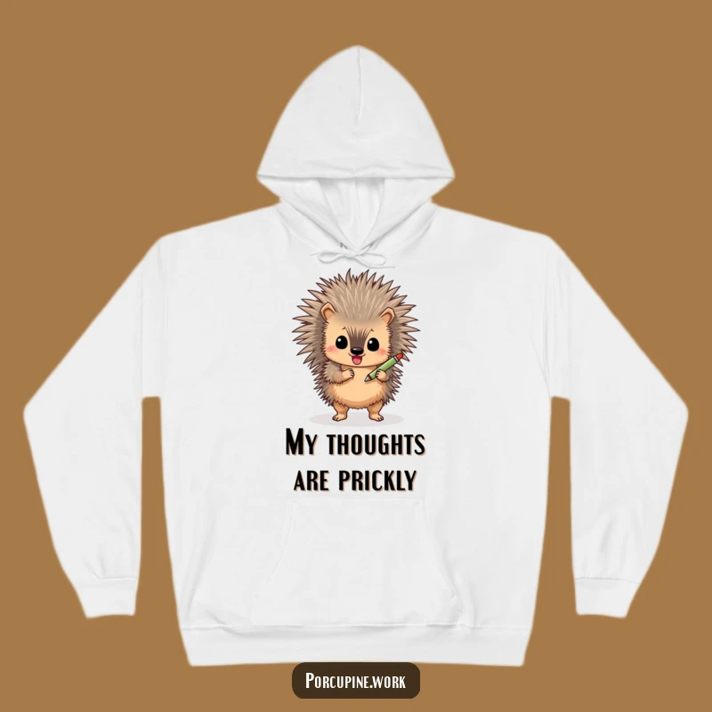 Funny Porcupine Shimmy Hoodie: Warm and Hilarious Pen-Holding Creature Comfort