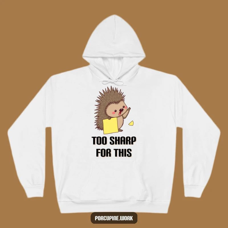 Funny Porcupine Sticky Note Dodge Hoodie: Cozy Comfort Against Workplace Hazards