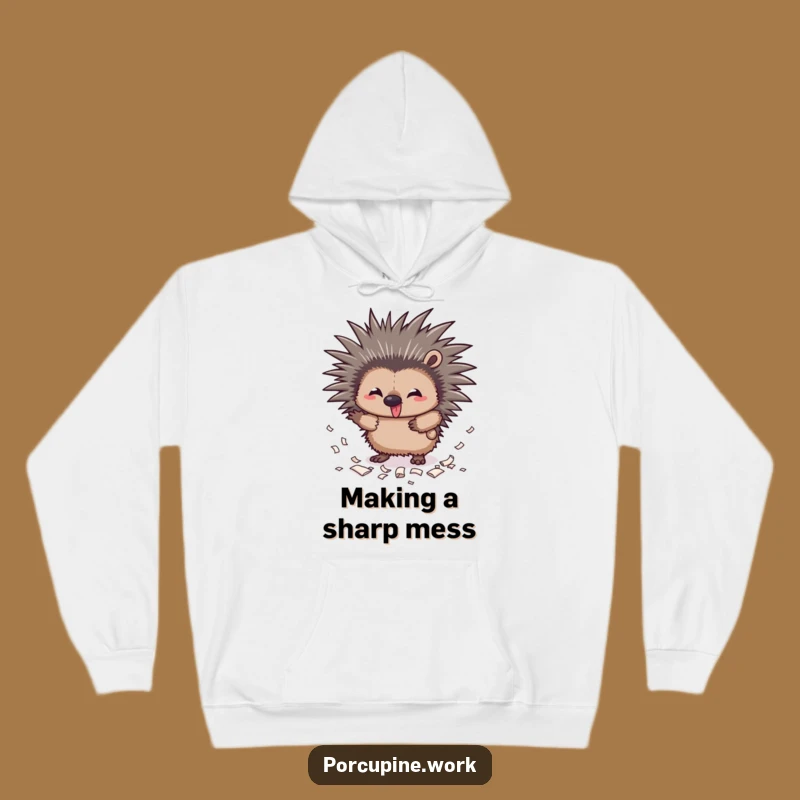 Cozy Funny Mischief Porcupine Hoodie: Warmth for the Wild