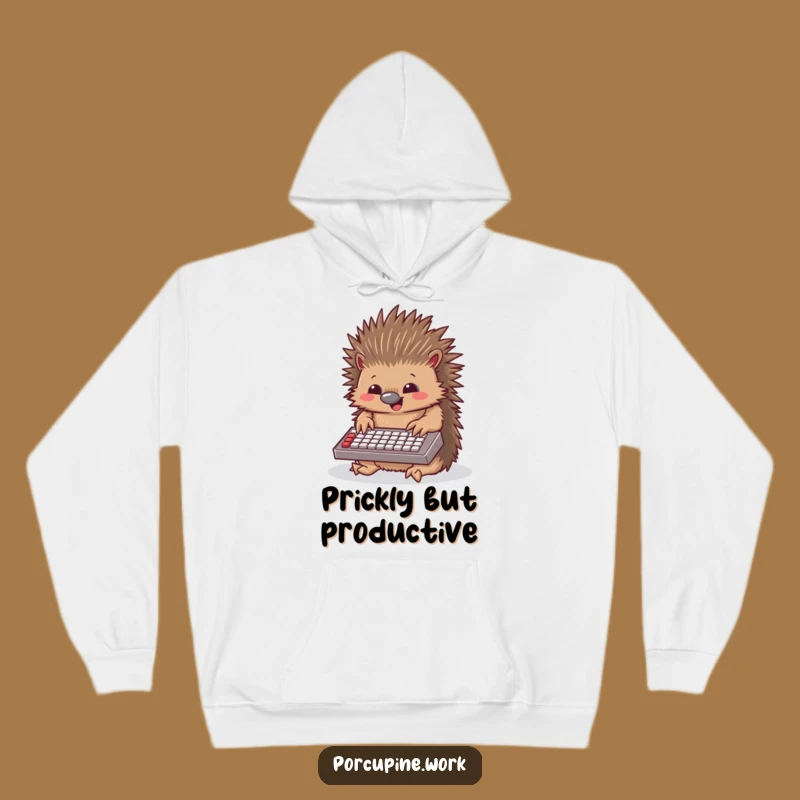 Funny Porcupine Hoodie: Cozy Up with This Hilarious Typing Enthusiast Gift!