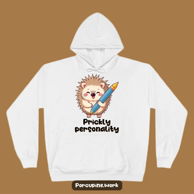 Funny Porcupine Artist Hoodie - Cozy and Hilarious Gift for Creative Souls