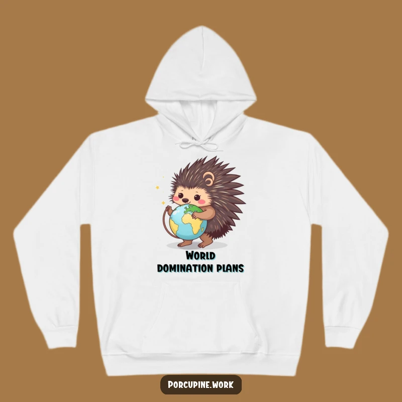 Funny Porcupine Explorer Hoodie - Cozy Journeys, Awesome Funny Gift!