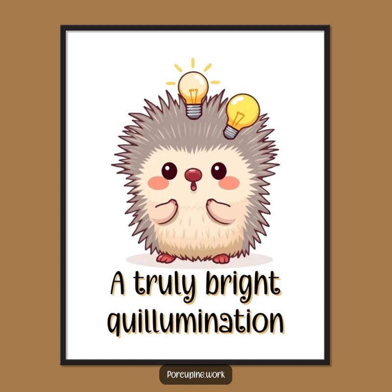 Free Printable Wall Art: Inspiration Station Porcupine Funny Downloadable Art