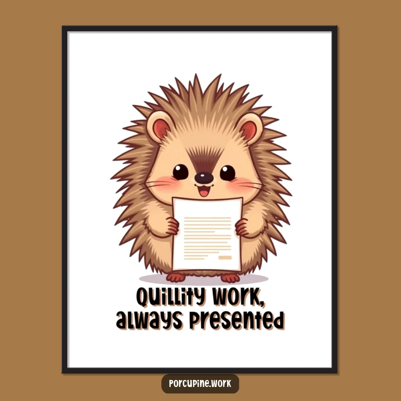 Free Printable Wall Art: Achievement Unlocked Porcupine Funny Downloadable Art