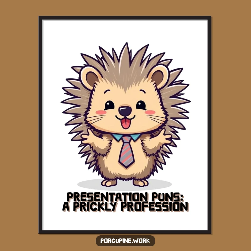 Funny Porcupine Presentation Free Printable Wall Art - Hilarious Office Decor!