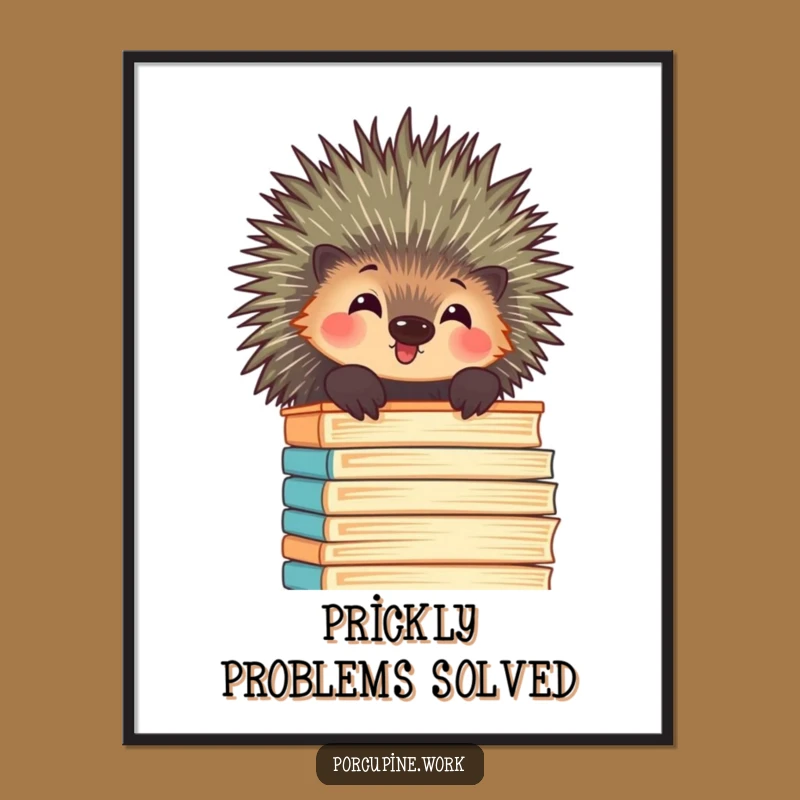 Amusing Free Printable Porcupine Wall Art - Office Humor Downloadable Decor Gift