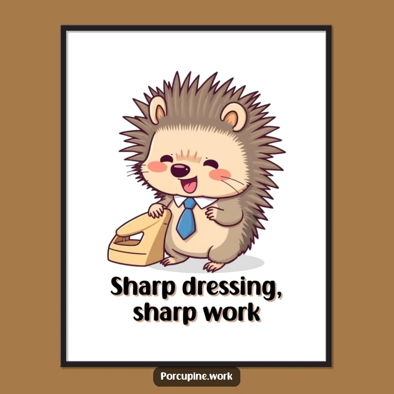 Witty Free Printable Porcupine Wall Art - Dapper Downloadable Decor Gift
