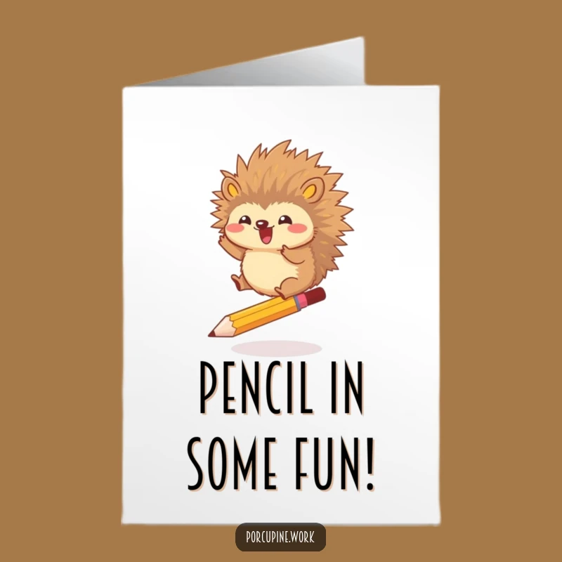 Free Printable Jumping Porcupine Birthday Card - Fun School Birthday Downloadable