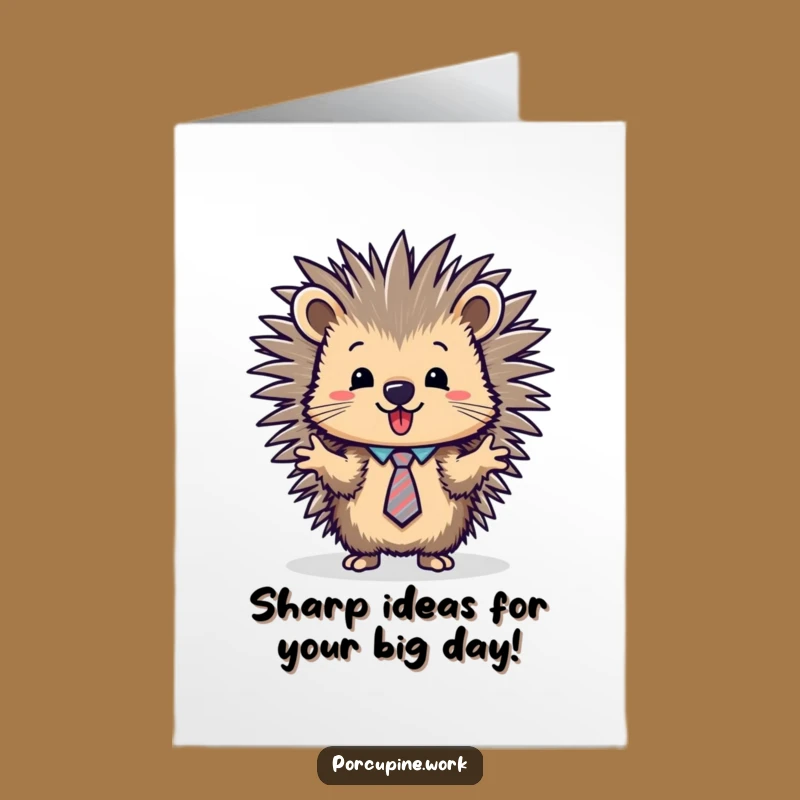 Funny Porcupine Presentation Free Printable Birthday Card - Hilarious Downloadable Gift!