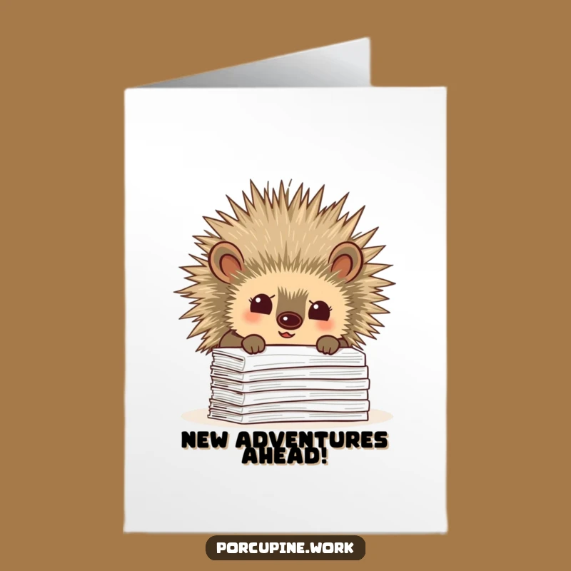 Free Printable Funny Congrats Card: Porcupine's Paperwork Puzzle - Downloadable Insight!