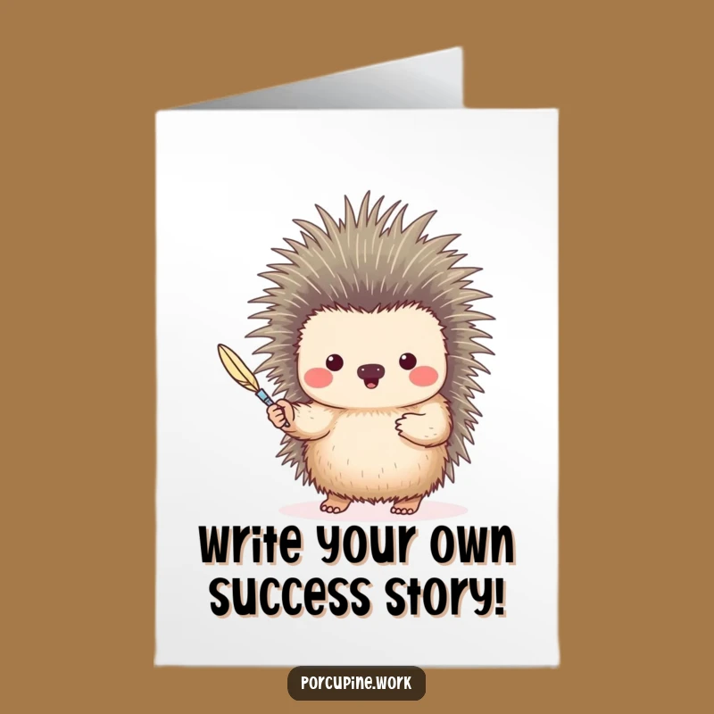 Porcupine Quill Pen Free Printable Congratulations Card - Creative Success!