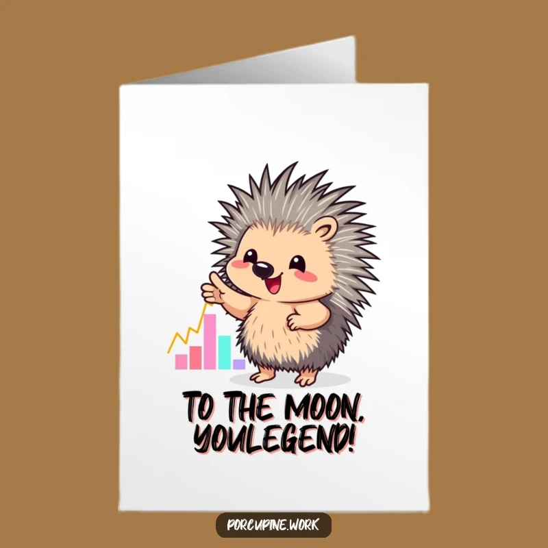 Free Printable Congratulations Card: Funny Porcupine Graph, Downloadable Achievement