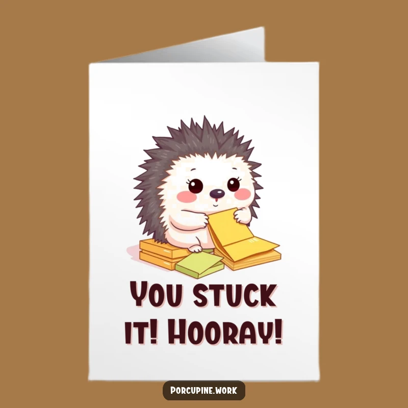 Free Printable Congrats Card: Porcupine Notes, Tidy Downloadable Gift!