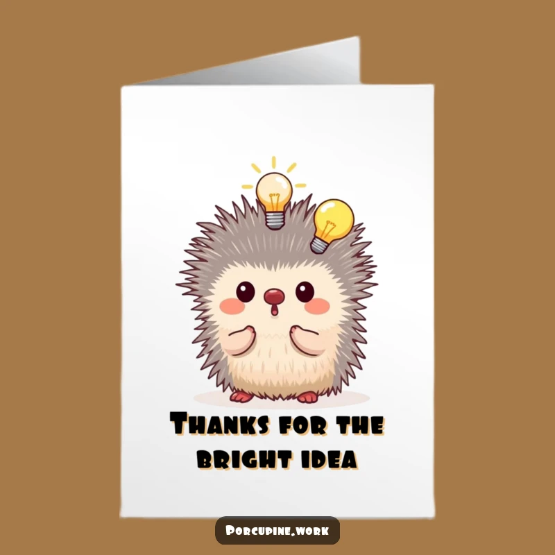 Free Printable Thank You Card: Insightful Porcupine Great Idea Funny Downloadable Gift