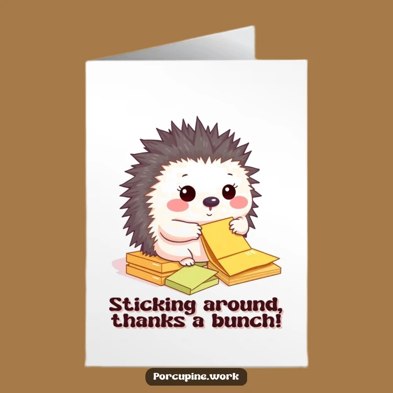 Free Printable Thank You Card: Porcupine Organizer, Thoughtful Downloadable Gift!