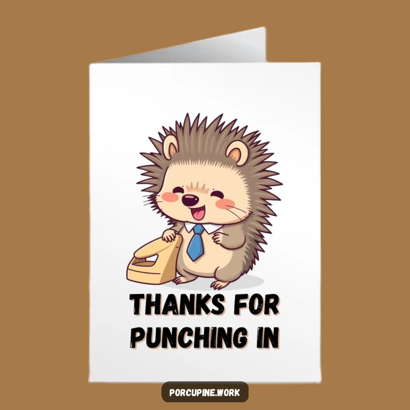 Charming Free Printable Porcupine Thank You Card - Quirky Downloadable Gift