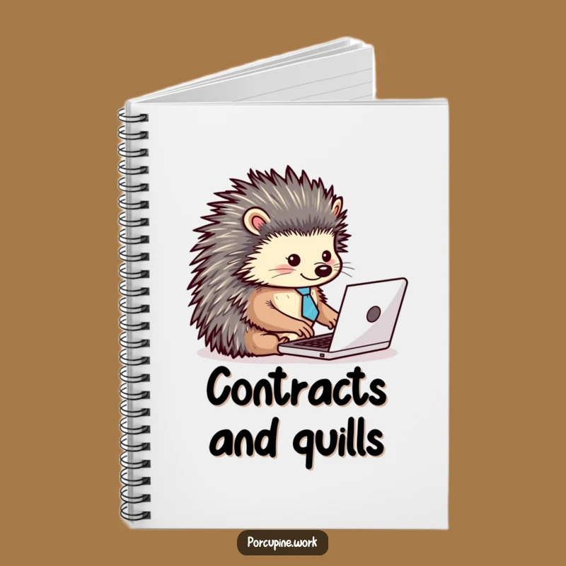 Funny Porcupine Tie Laptop Notebook: Dapper Ideas for Hilarious Planning