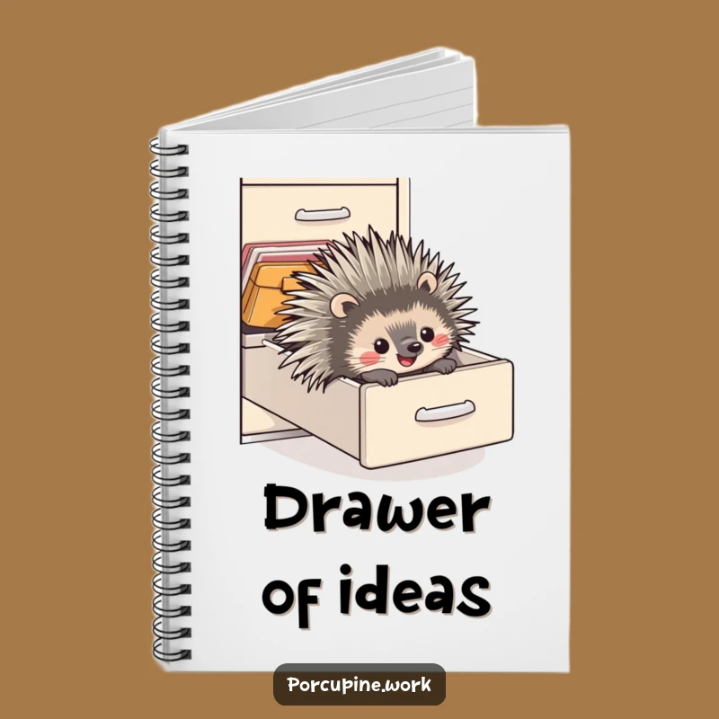 Funny Porcupine Notebook - Hilarious Office Journal for Delightful Ideas and Notes